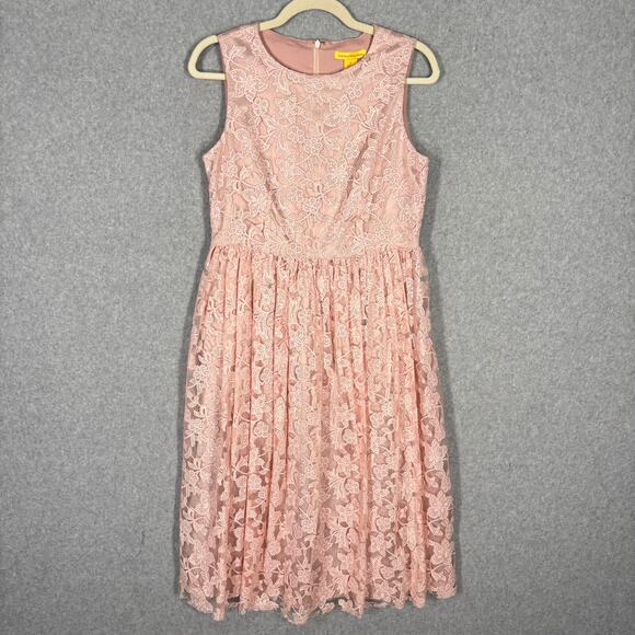 Catherine Malandrino Dress 8 Lace Feminine Fairy Blush‎ Flowy Coquette NEW $268 - Picture 1 of 14